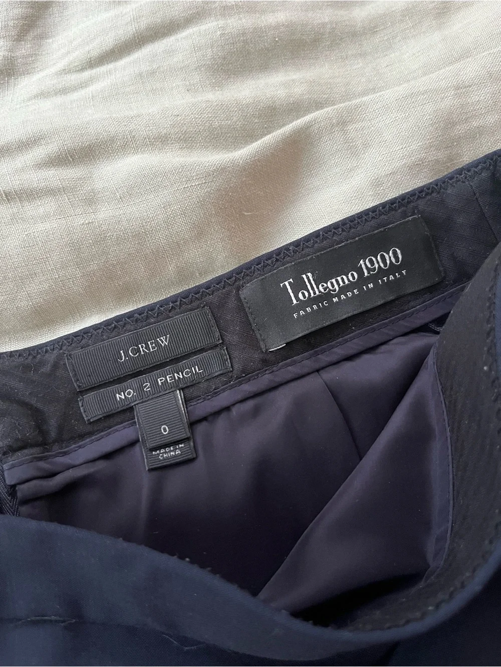 J. Crew Navy Pencil Skirt - Tailored Office Staple